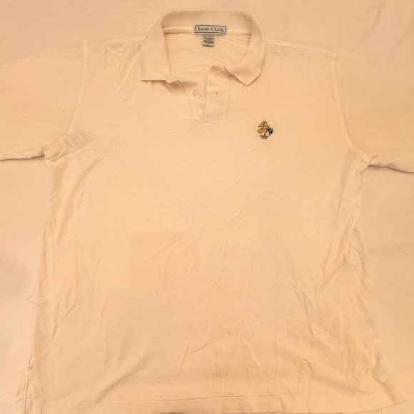 Izod‎ Club White Polo Shirt L | 90s Vintage Golf Preppy Embroidered Logo - Picture 2 of 7